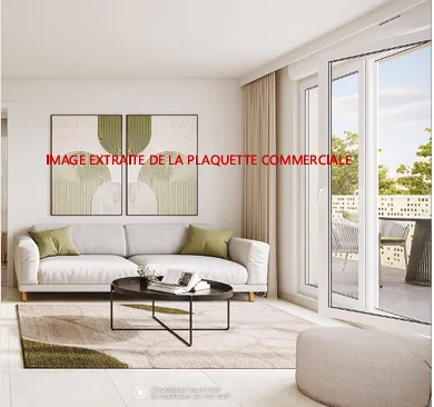 Appartement T2 à Genas de 45,8 m² avec jardin et parking en sous-sol
