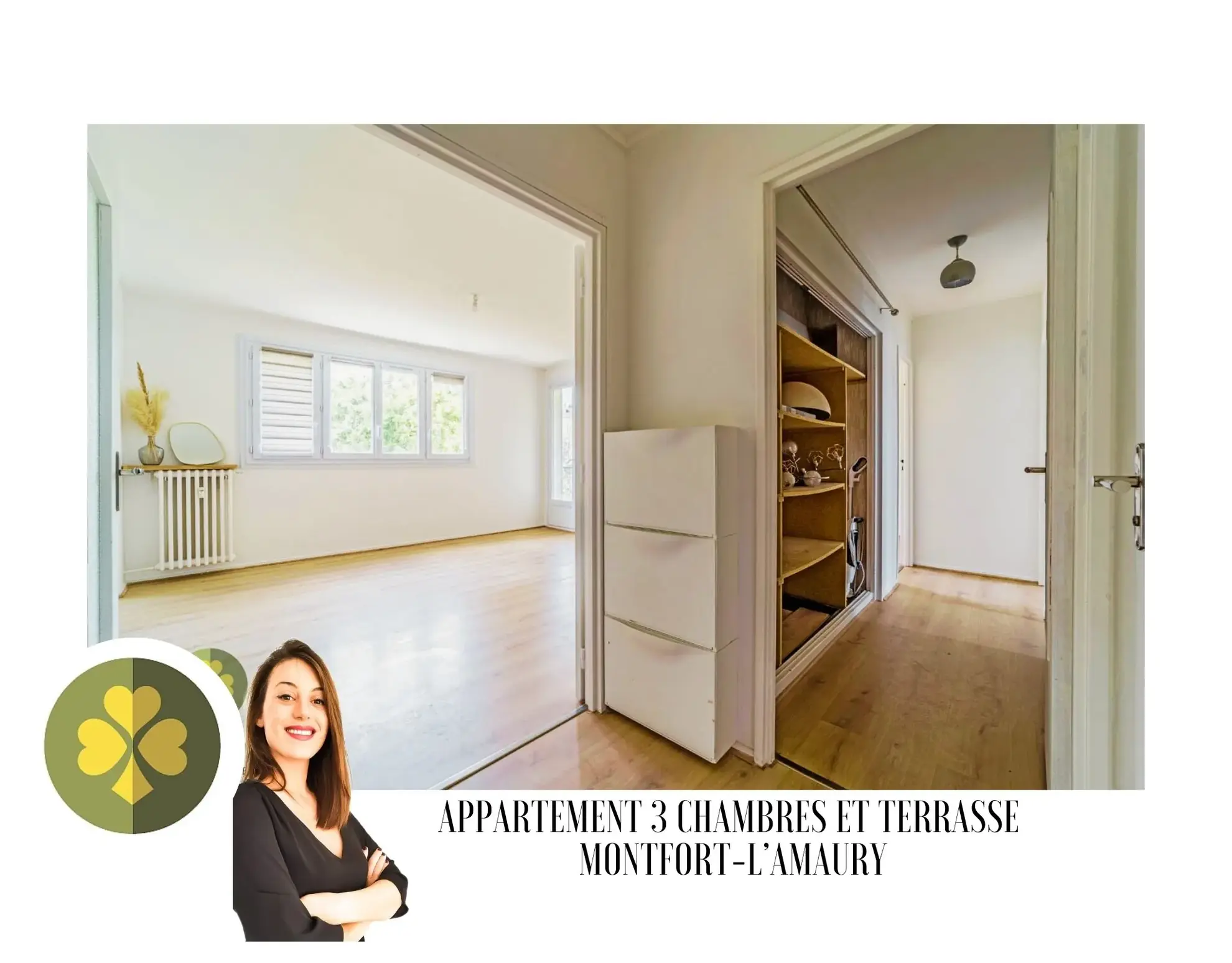 Appartement lumineux avec terrasse et parking à Montfort-l'Amaury (78)