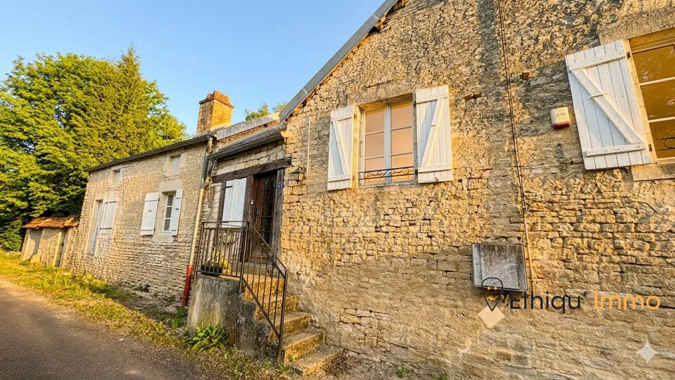 Charmante maison en pierre avec garage et terrain à Aubepierre-sur-Aube