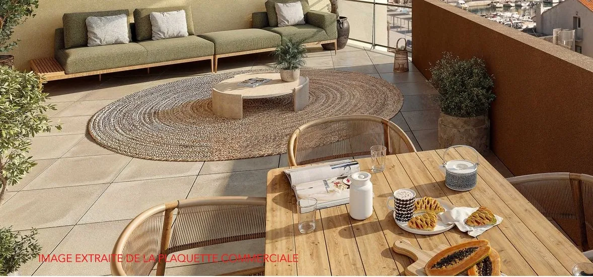 Appartement neuf T2 à Port-Vendres avec terrasse de 12,22 m² – Livraison 2028