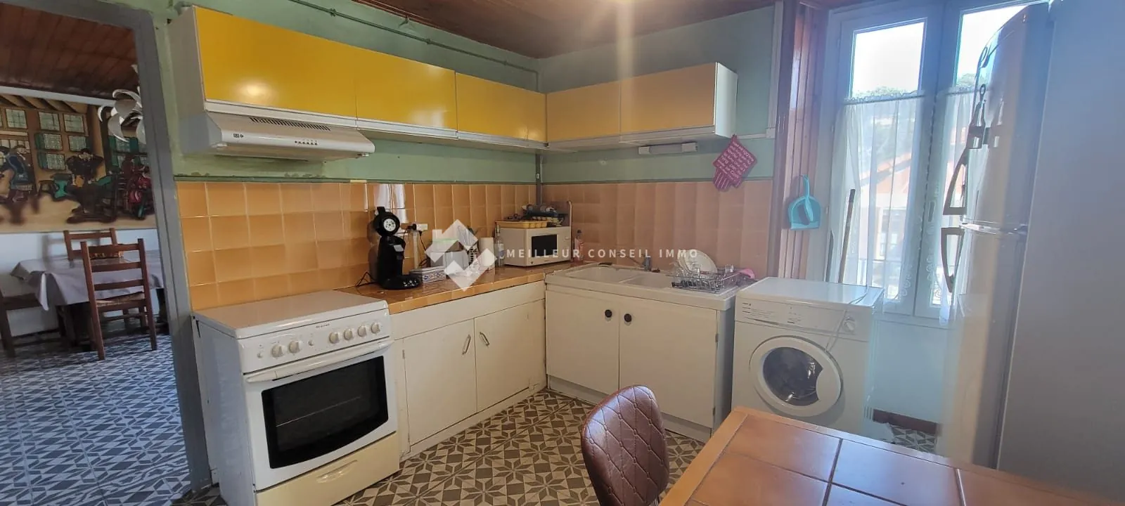 Appartement à Bessèges avec 2 chambres, cave, dernier étage, à rénover