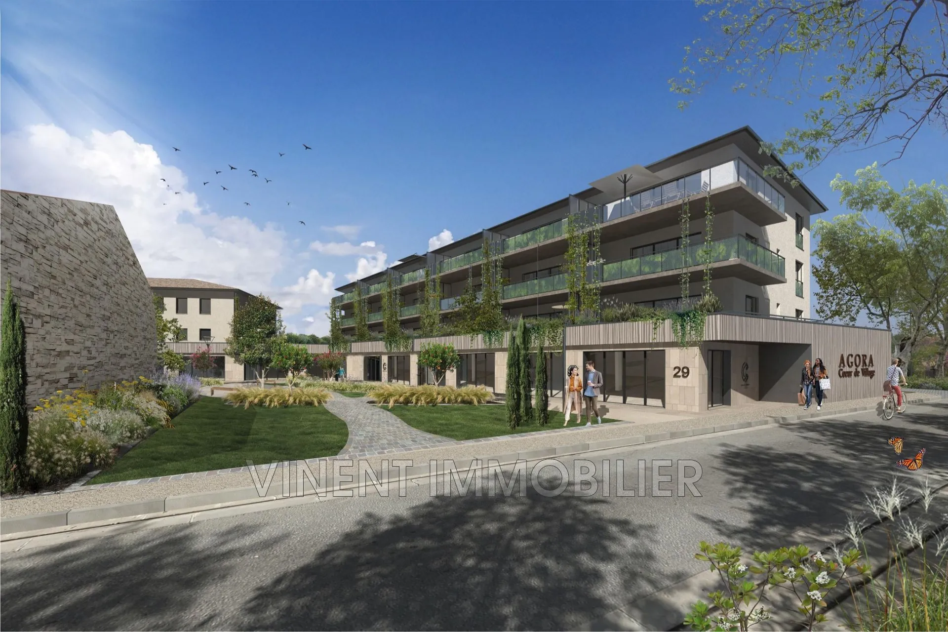 A vendre appartement 3 pièces à Allan, résidence récente avec terrasse et ascenseur