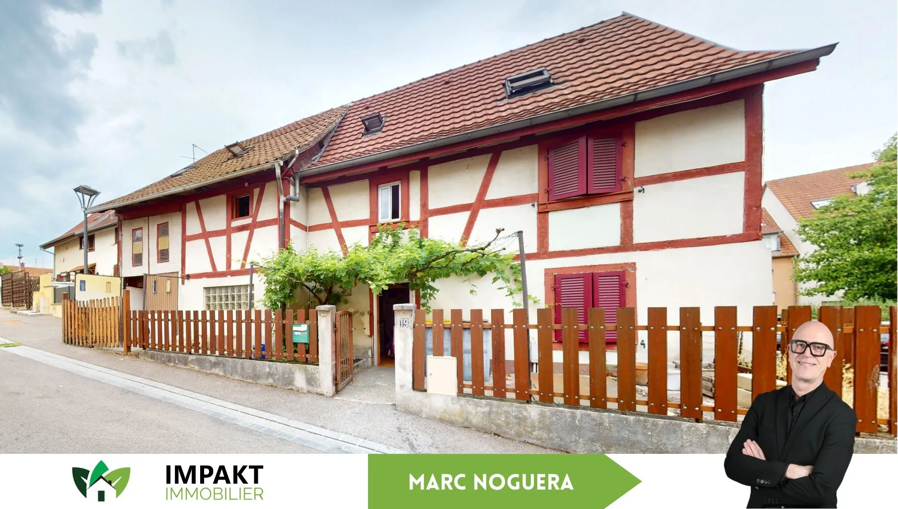 Maison ancienne de 1900 avec 7 chambres au centre de Riedisheim – Potentiel à exploiter