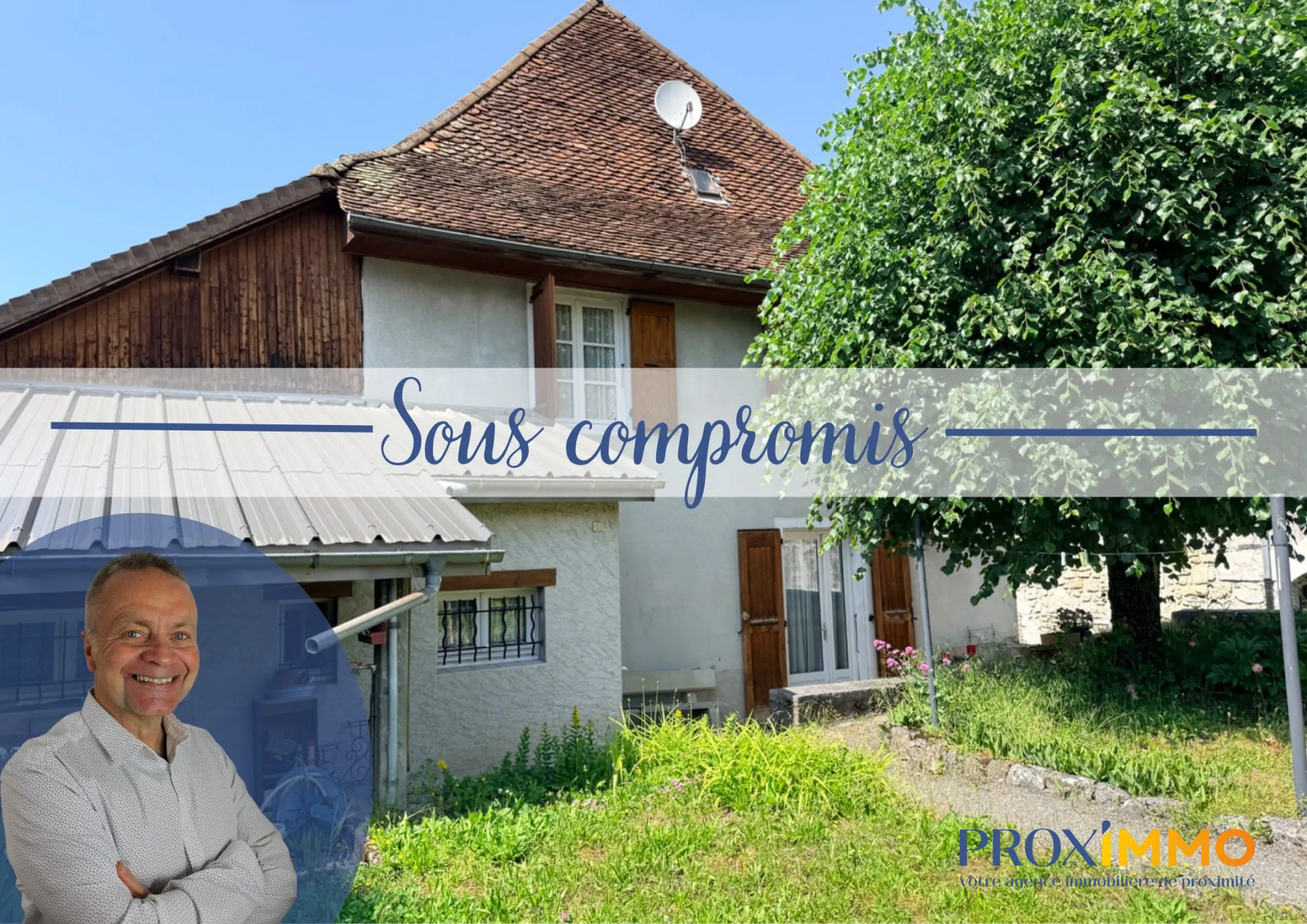 Maison mitoyenne à rénover de 100 m² avec grand jardin à Entre-Deux-Guiers