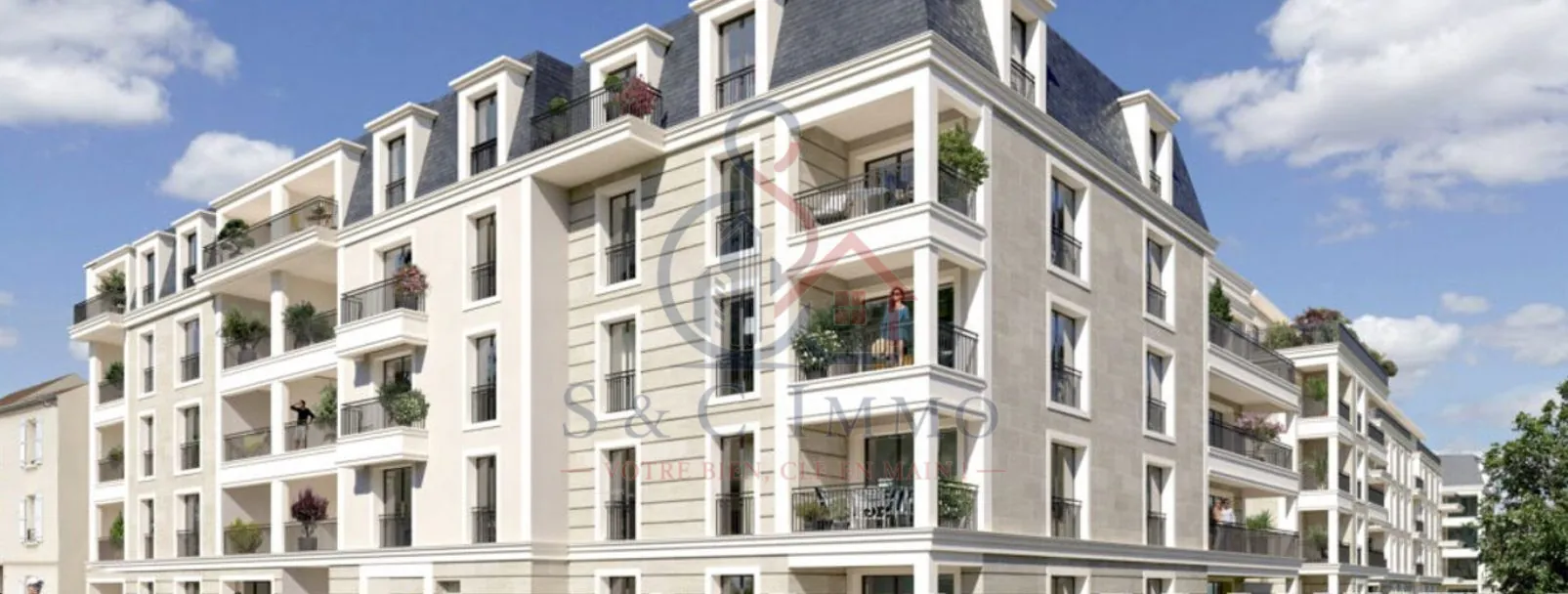 Appartement T2 contemporain à vendre à Montfermeil - 47,82 m², année 2028
