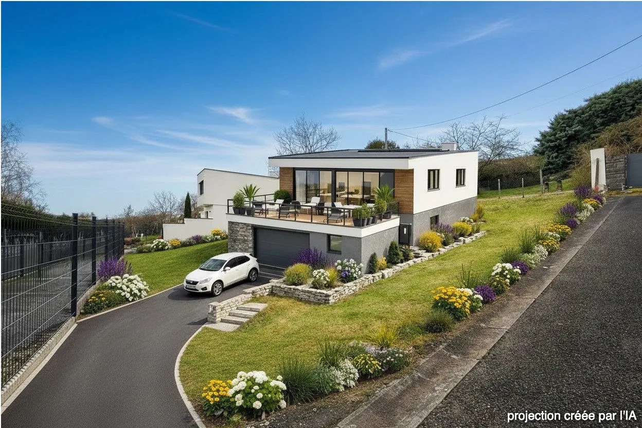 Terrain constructible à Châtel-Guyon avec vue dégagée et environnement calme