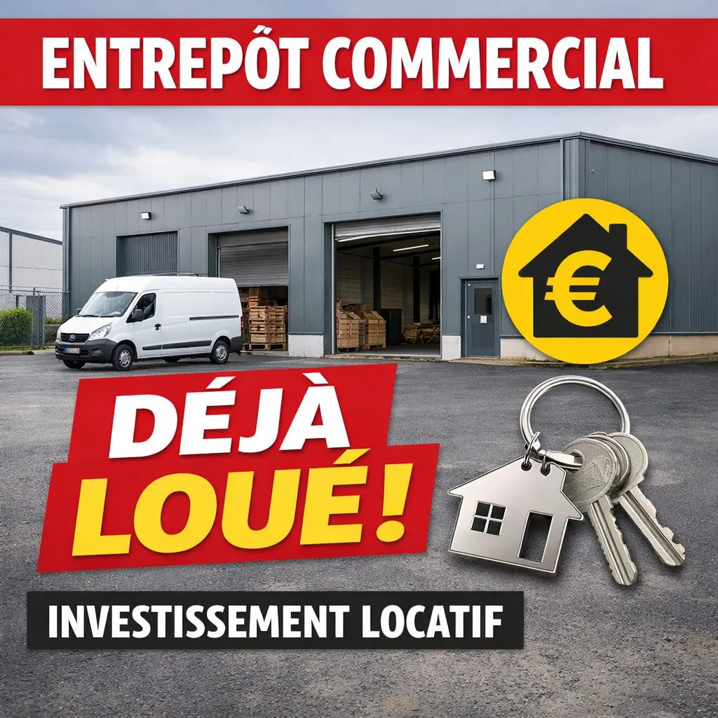 Investissement dans un entrepôt loué à Bellac - 400 m² avec parking privé