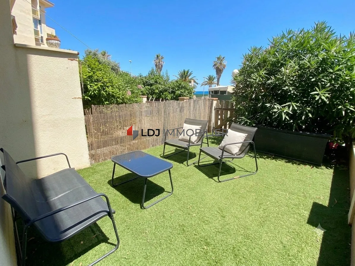 Appartement T1 bis avec jardin privatif et vue mer à Canet-en-Roussillon
