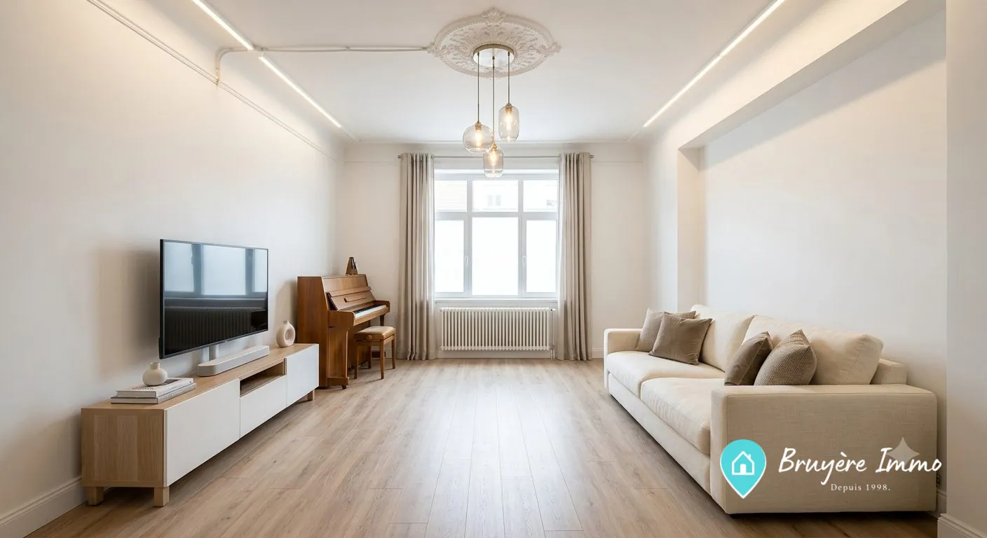 Belle maison rénovée avec 3 chambres, garage et terrain en centre-ville d'Hirson
