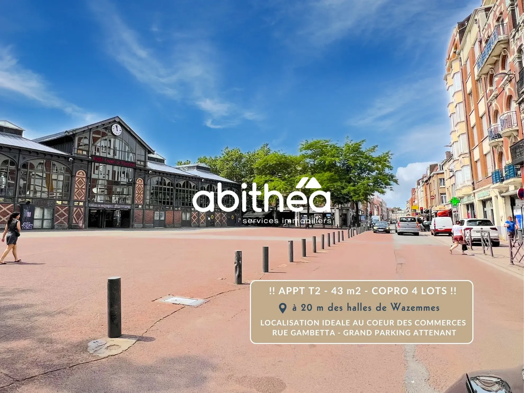 Appartement lumineux de 38,27 m² à Lille Wazemmes, proximité commerces et transports