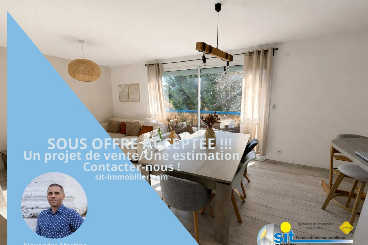 Appartement T3 à Saint-Prim de 69 m² avec parking, proche du centre