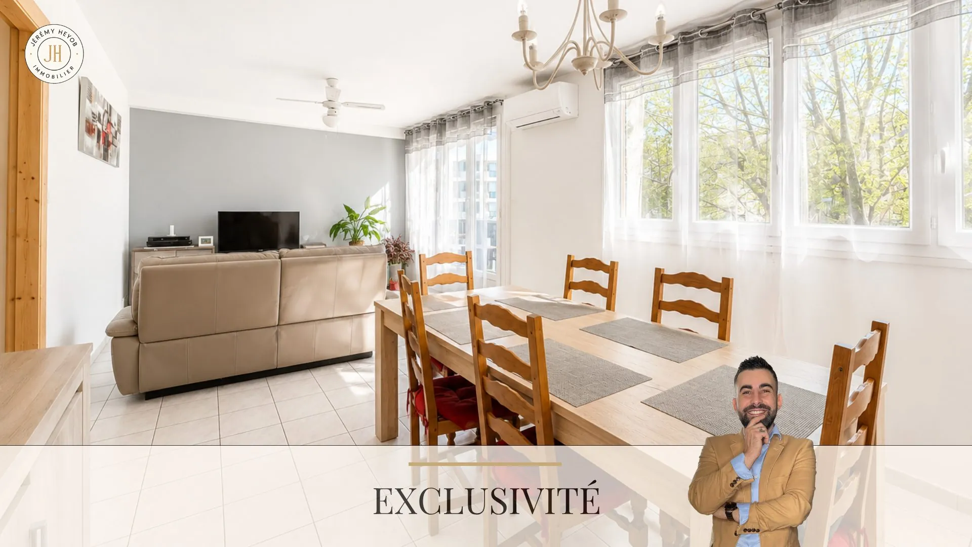 Appartement T4 lumineux avec cave et stationnement à Saint-Priest