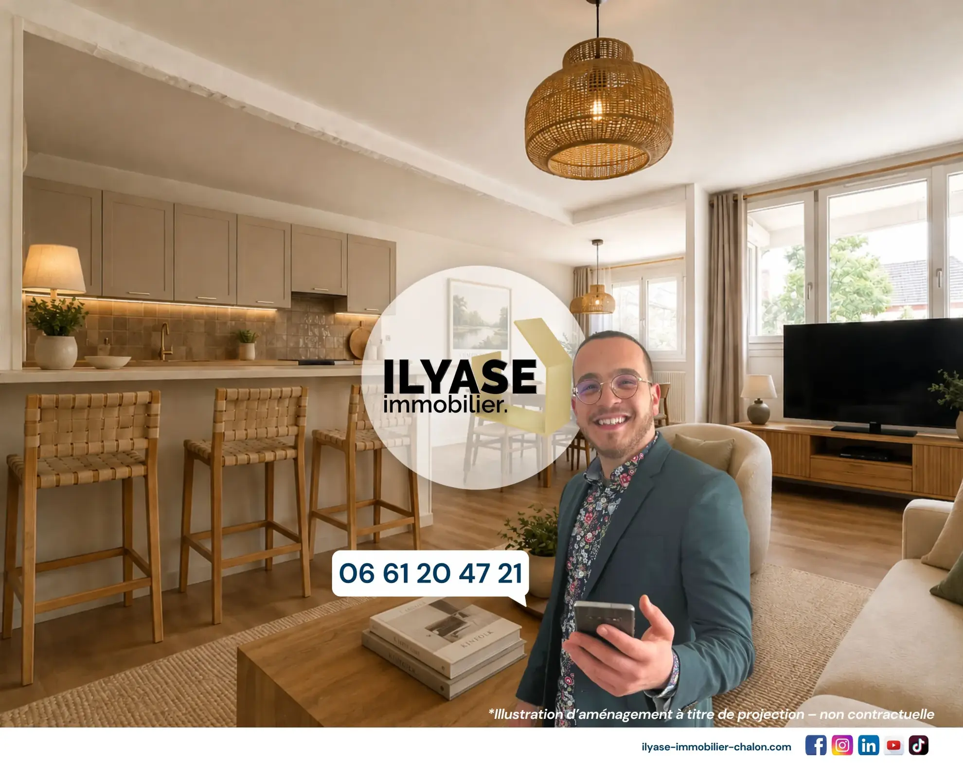 Appartement T4 avec 3 chambres, cave et parking à Chalon-sur-Saône