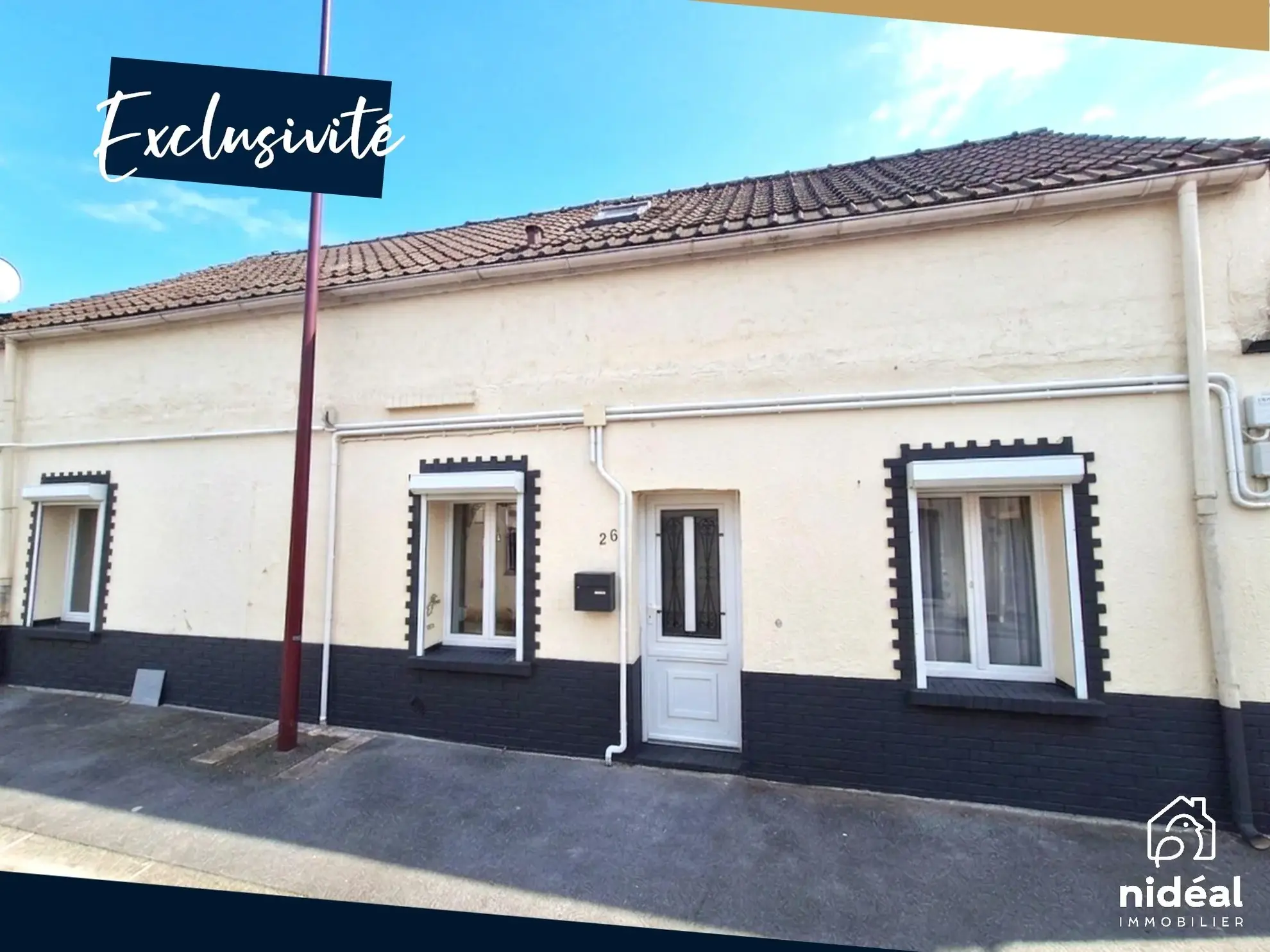 Maison mitoyenne à vendre à Haveluy, 72 m², investissement ou premier achat