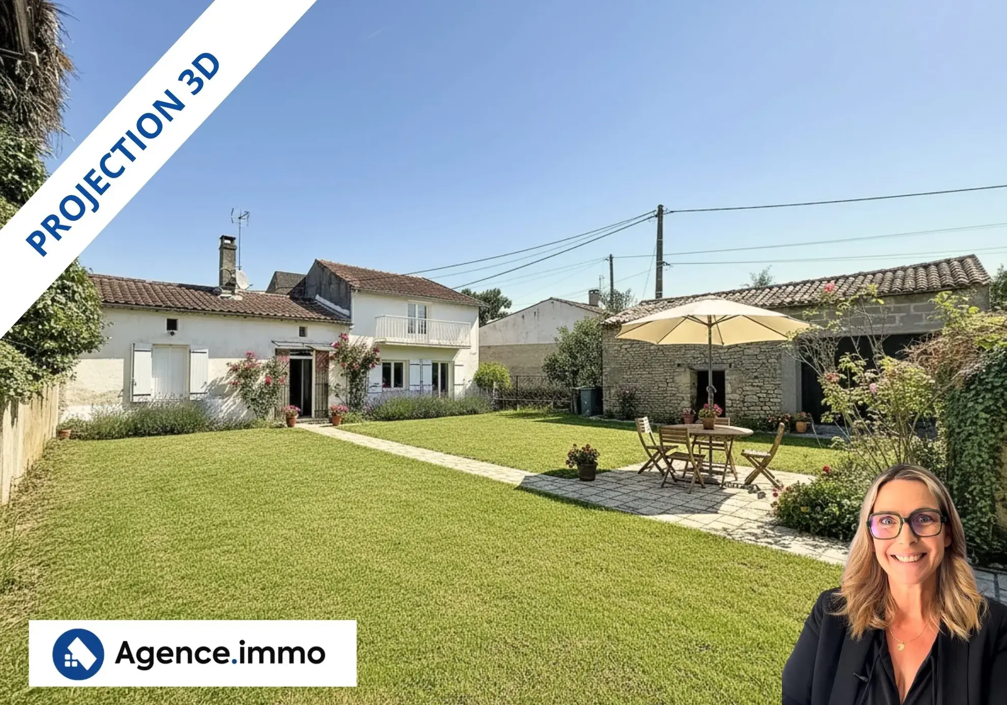 Maison en pierre 3 chambres avec garage à Saint-Ciers-sur-Gironde