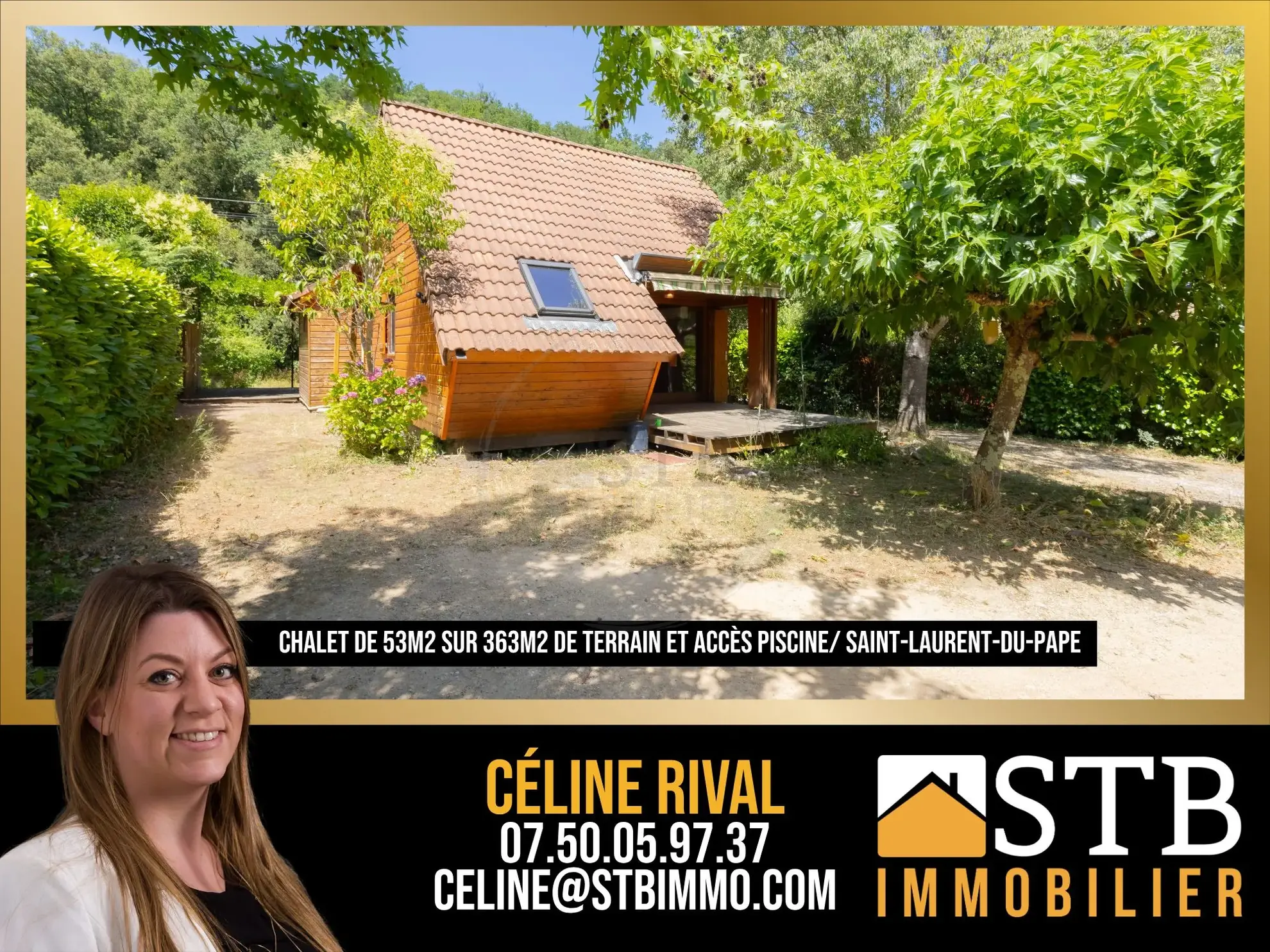 Charmant chalet de 53 m² avec terrasse et terrain privé à Saint-Laurent-du-Pape