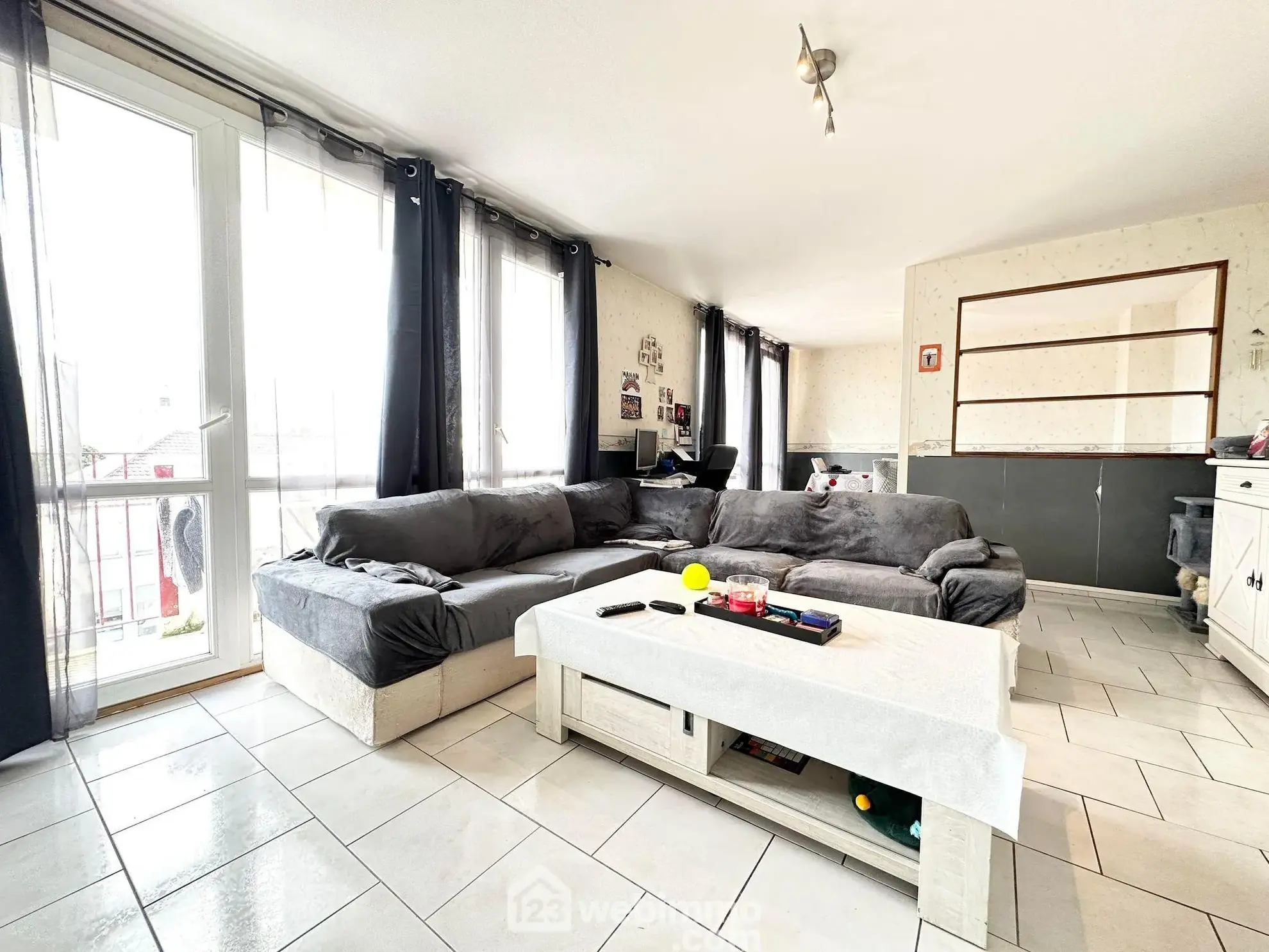 Bel appartement T5 lumineux à Laon avec balcon et cave