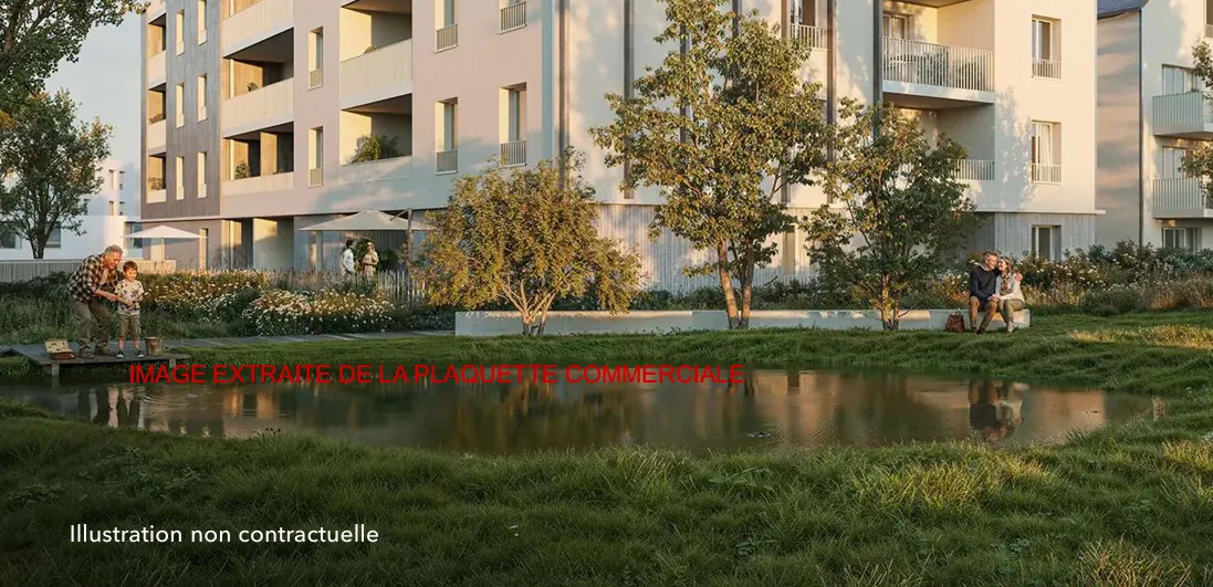 Appartement T3 neuf à Plerin (22190) avec balcon et parking intérieur