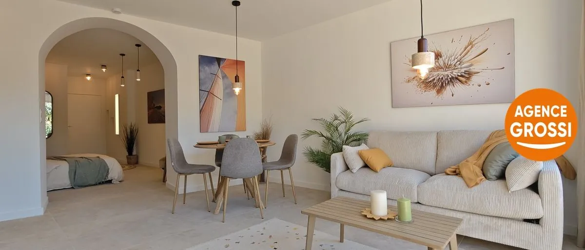 Appartement en rez-de-jardin au Pradet, proche mer, 38 m² avec terrasse et parking privé