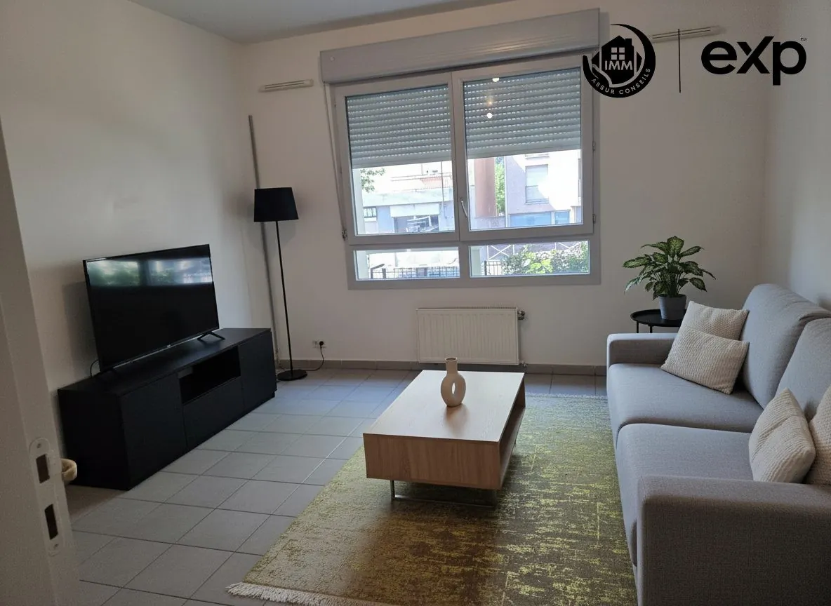 Appartement T1 loué meublé à Décines-Charpieu, résidence récente avec bonne rentabilité