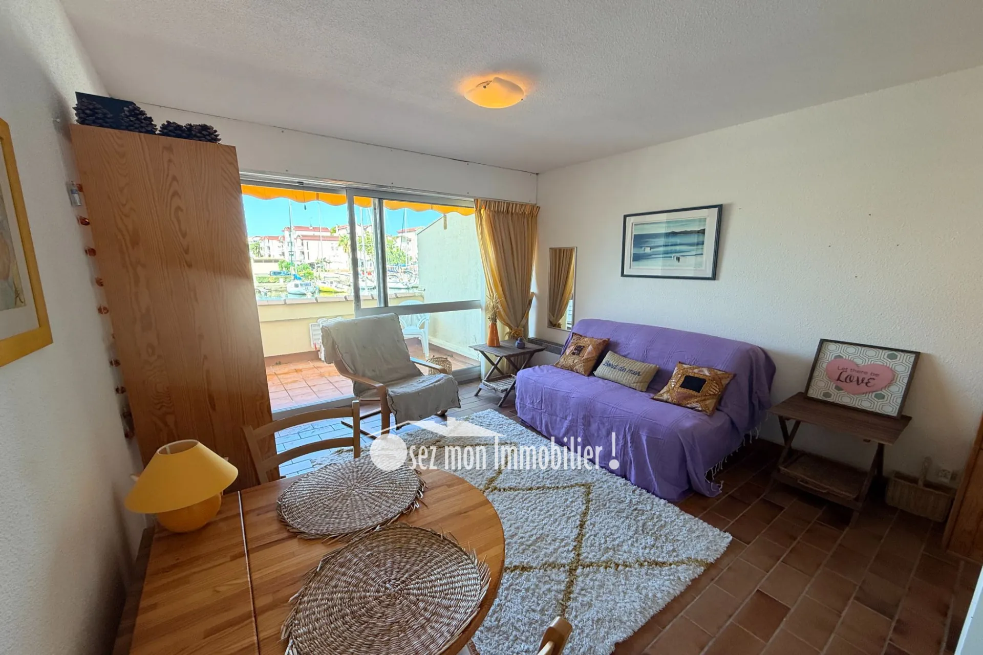 Studio avec terrasse et vue port à Gruissan – Vente immobilière