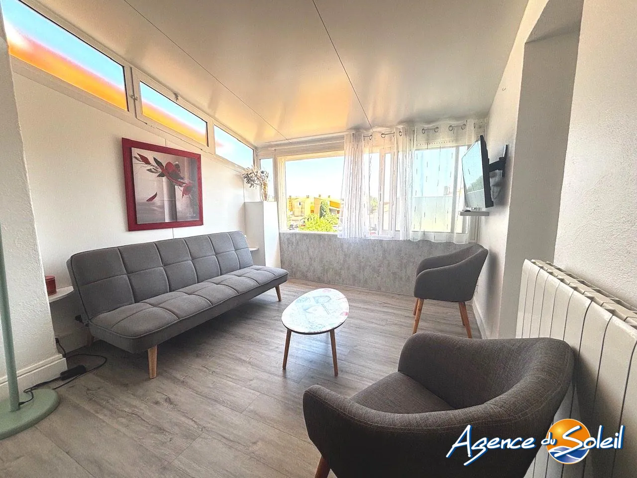 Bel Appartement T3 rénové avec vue mer, parking et loggia à La Roquille - Cap d'Agde 