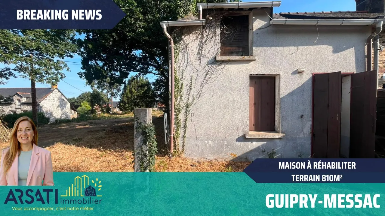 Maison à réhabiliter à Guipry-Messac avec terrain de 810 m²
