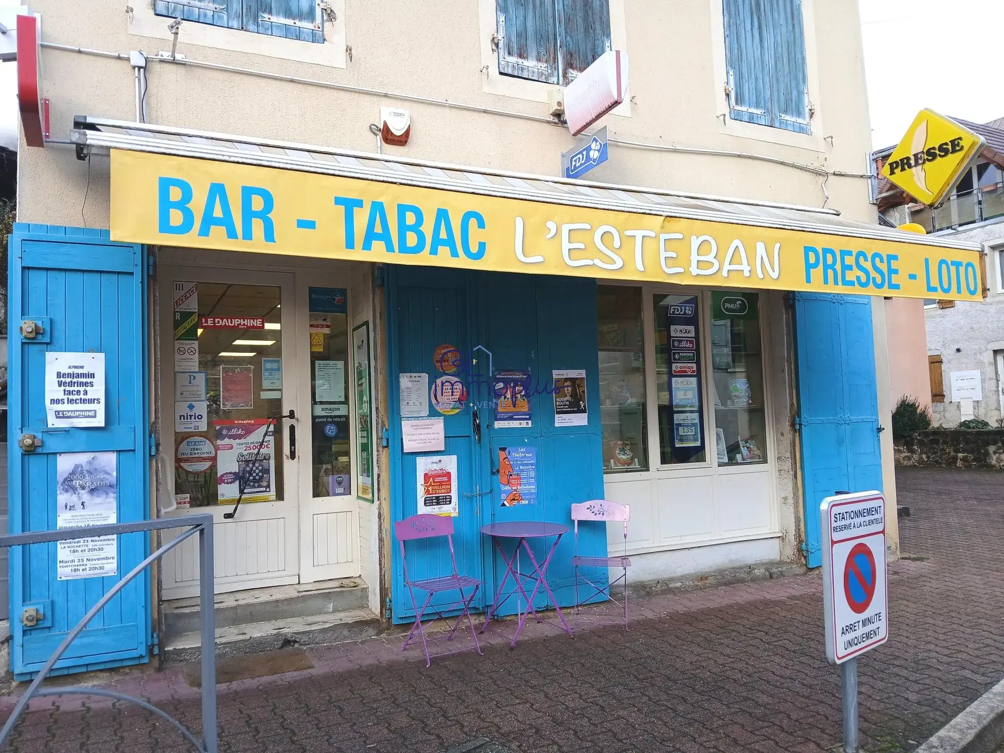 Fonds de commerce à vendre à Barraux : Bar, Tabac, Presse et Jeux