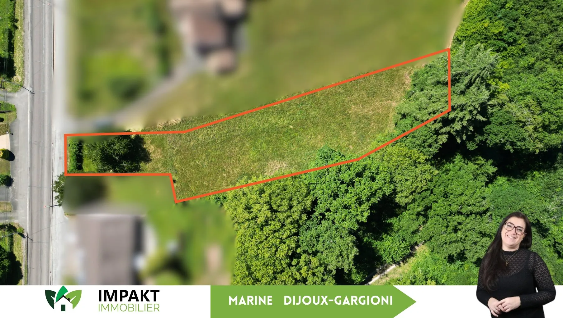 Terrain constructible de 17 ares à Châlonvillars en lisière de bois, proche Belfort
