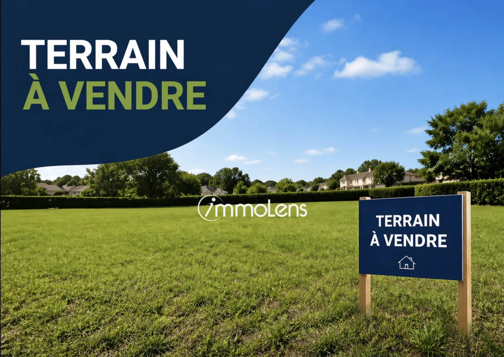 DOUVRIN - 1800m2 - NON VIABILISE Terrain constructible de 1800 m² à Douvrin avec vue dégagée