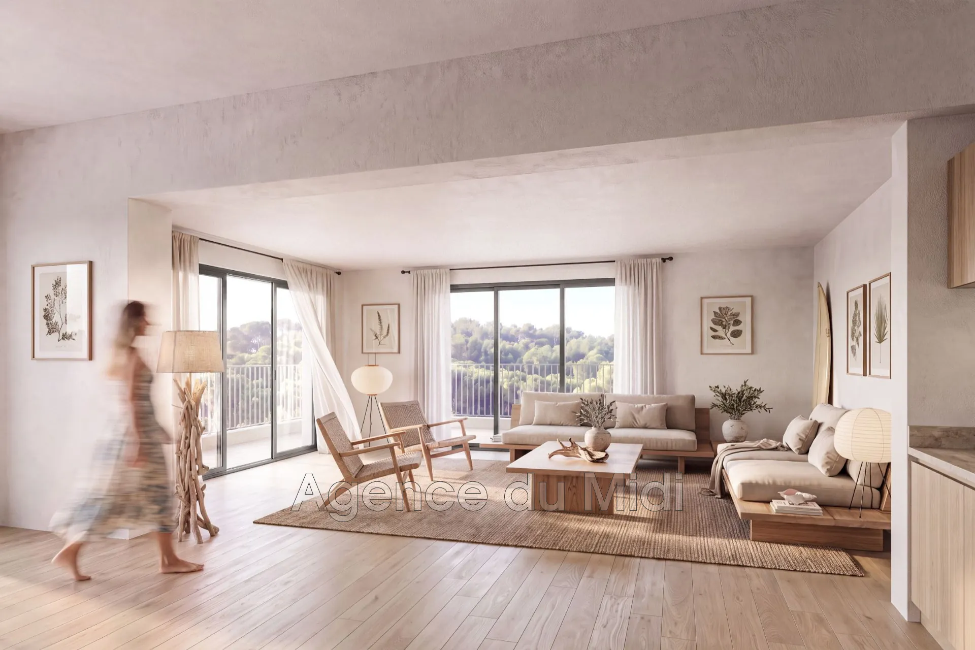 Appartement neuf T2 avec terrasse à La Franqui sur la falaise méditerranéenne
