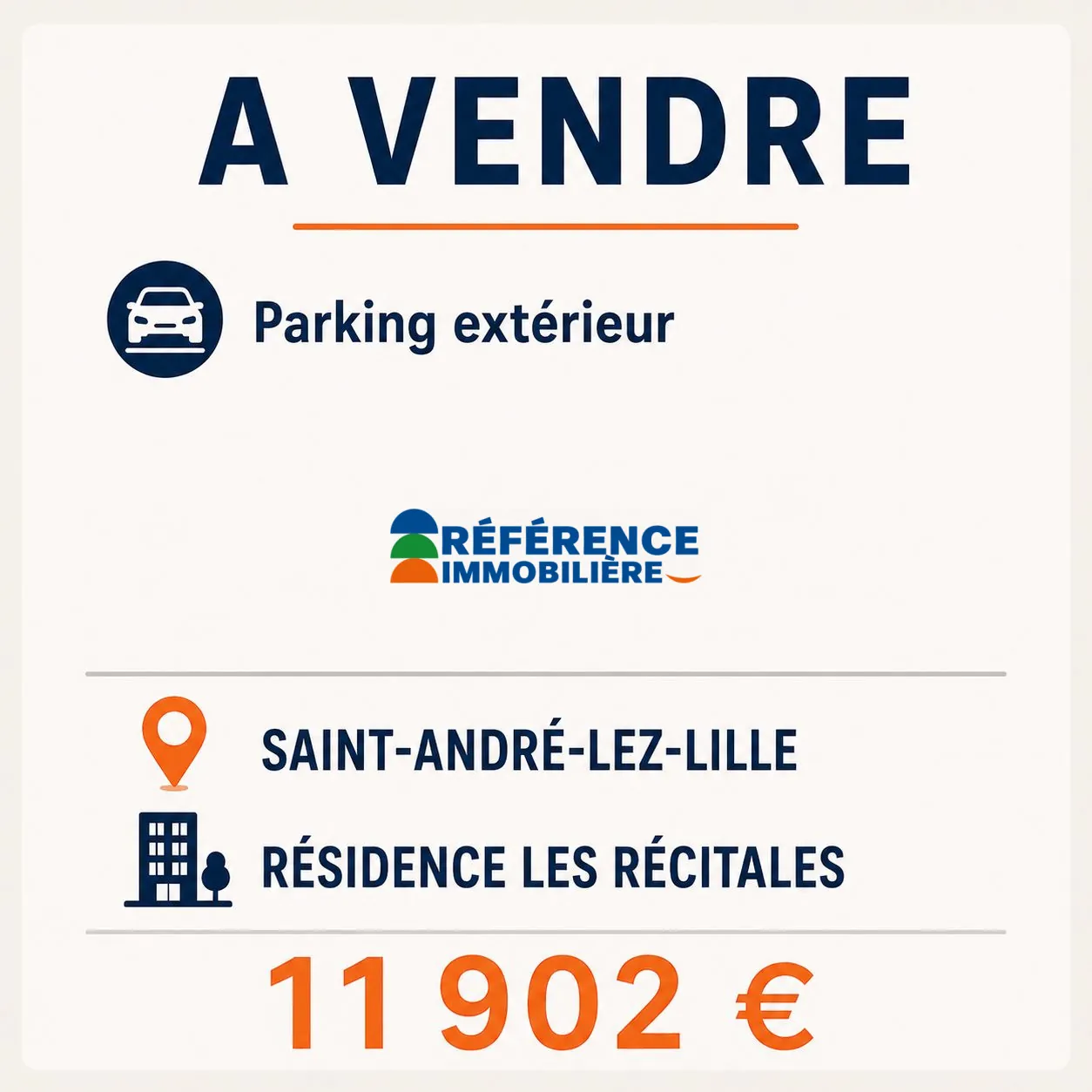 Place de parking à vendre à Saint-André-lez-Lille dans résidence sécurisé