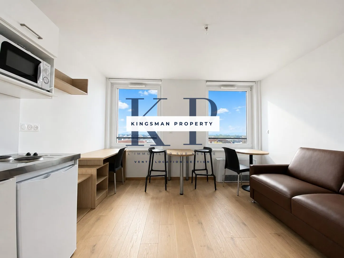 Studio de 21,88 m² à Strasbourg – Vue dégagée, résidence avec terrasse