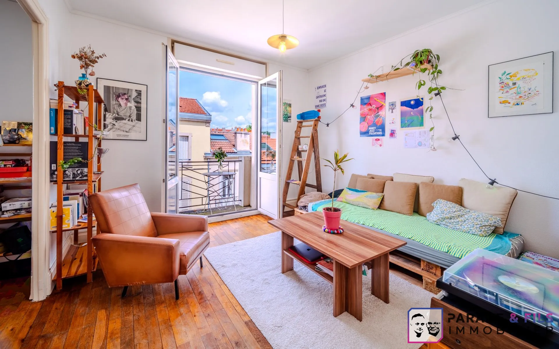 Appartement T3 lumineux à Nancy, rue Henri Deglin, dernier étage, balcon, faibles charges