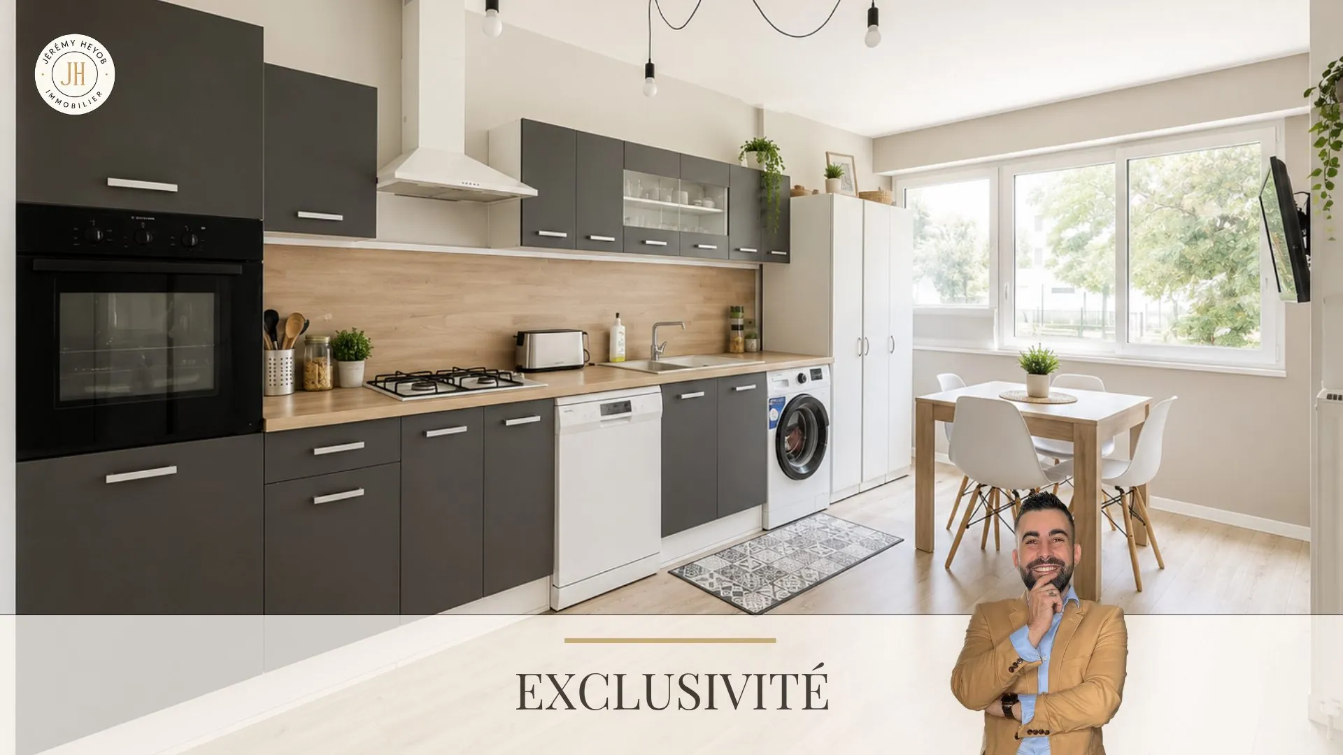 Appartement T4 rénové à Saint-Priest dans résidence sécurisée avec vue dégagée