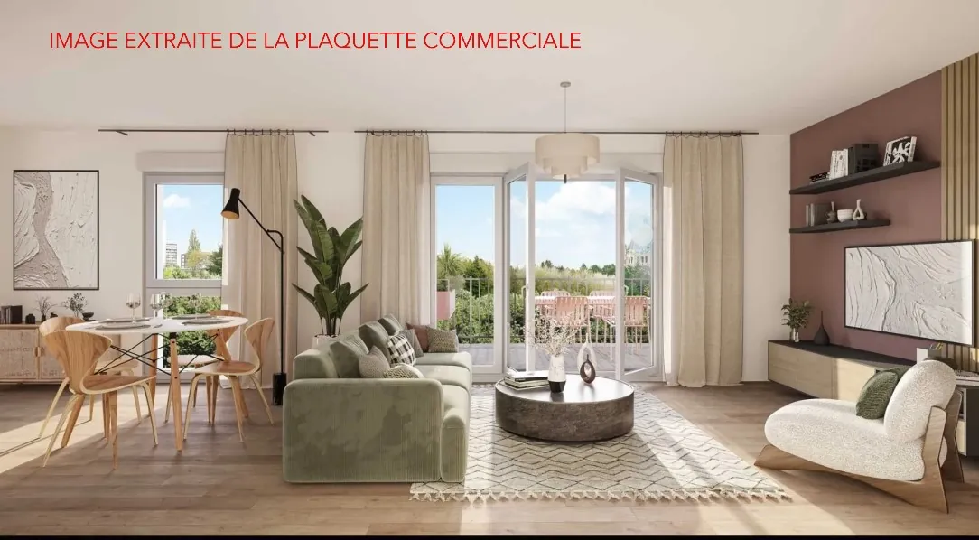 Appartement T3 lumineux à Lisieux avec balcon, prêt en 2028, prix de 225 000 €