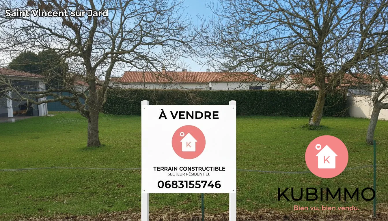 Terrain constructible de 491 m² à Saint-Vincent-sur-Jard, proche de l’océan