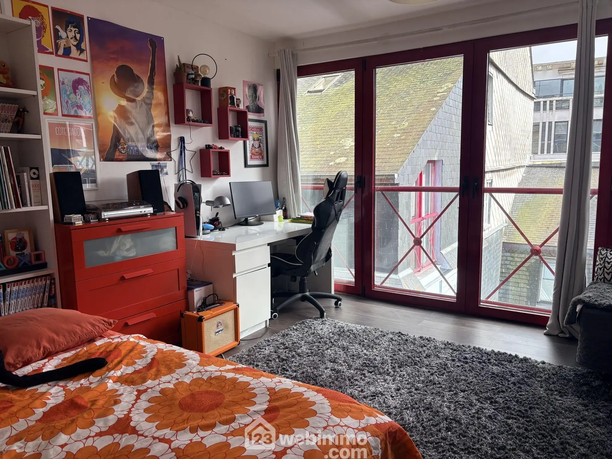 Appartement traversant en duplex de 80m² à Rouen, centre historique 