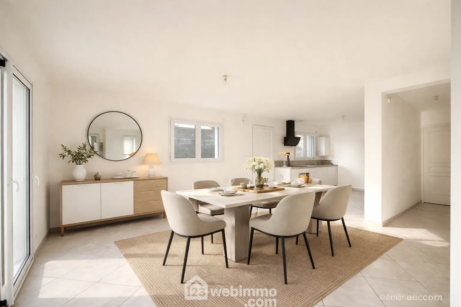 Maison de plain-pied 84m2 à Plouaret, quartier résidentiel avec terrain constructible 