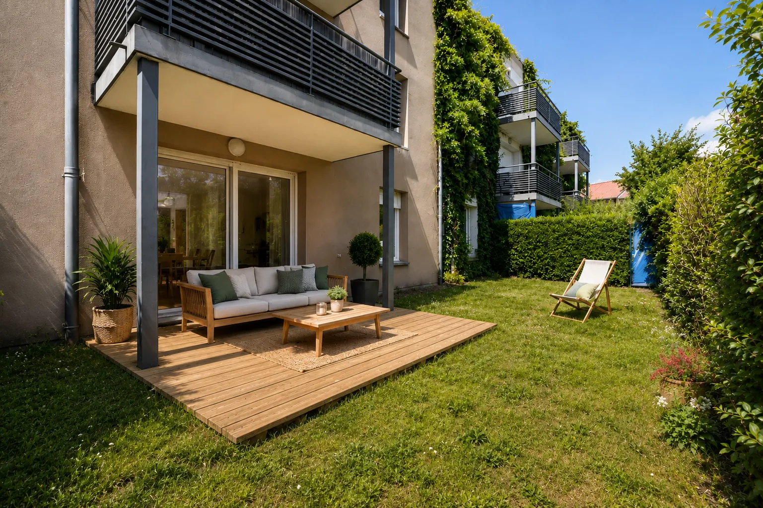 Appartement récent avec jardin privatif, terrasse et parking à Wasquehal 