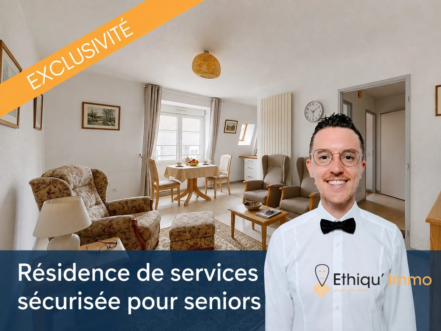 Appartement T2 sécurisé pour seniors à Mulhouse avec services inclus
