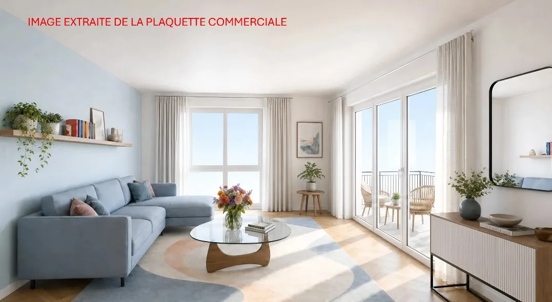 Appartement 2 pièces neuf à Touques en vente avec balcon et parking