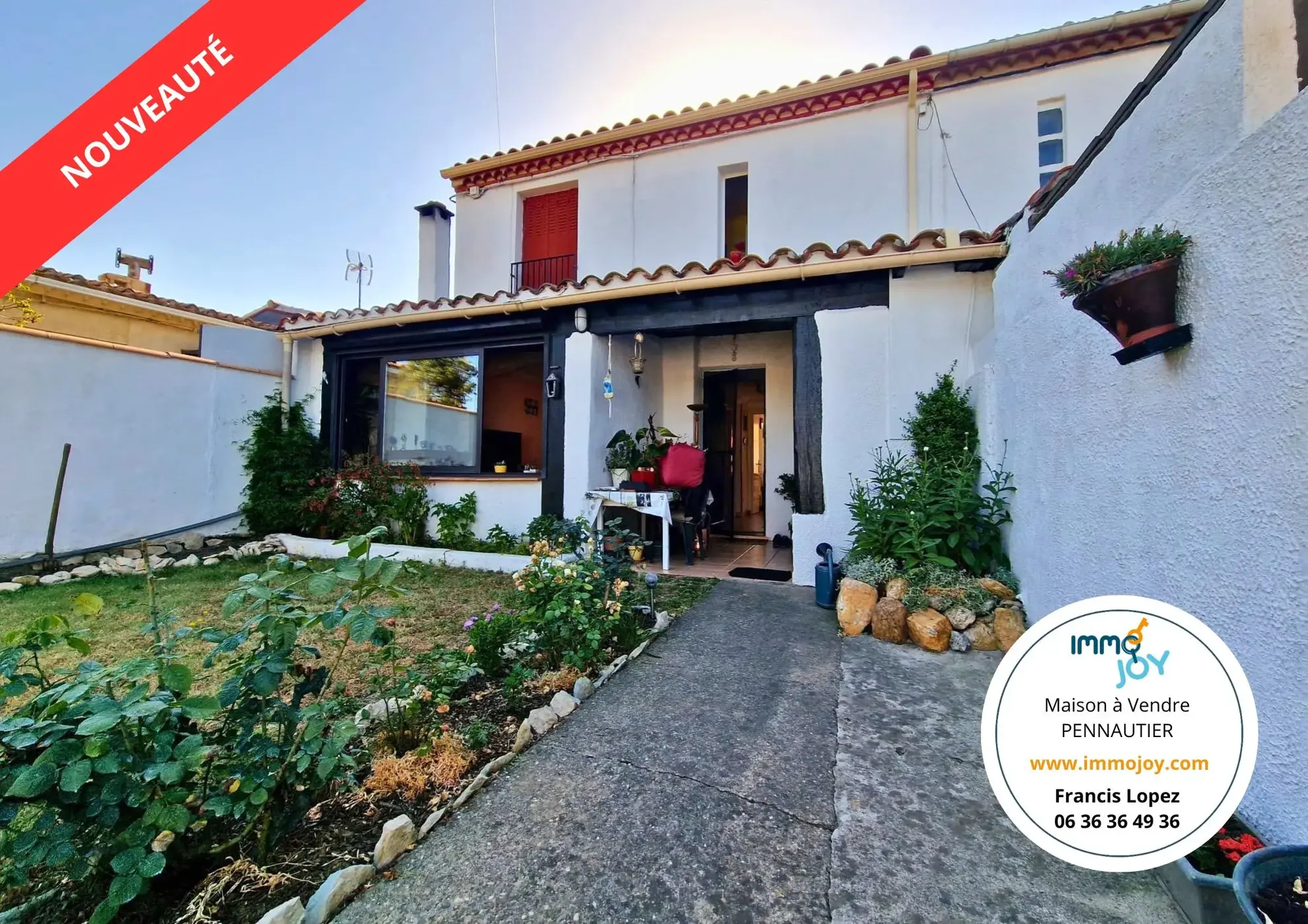 Maison à vendre à Pennautier de 84 m² avec jardin exposé ouest