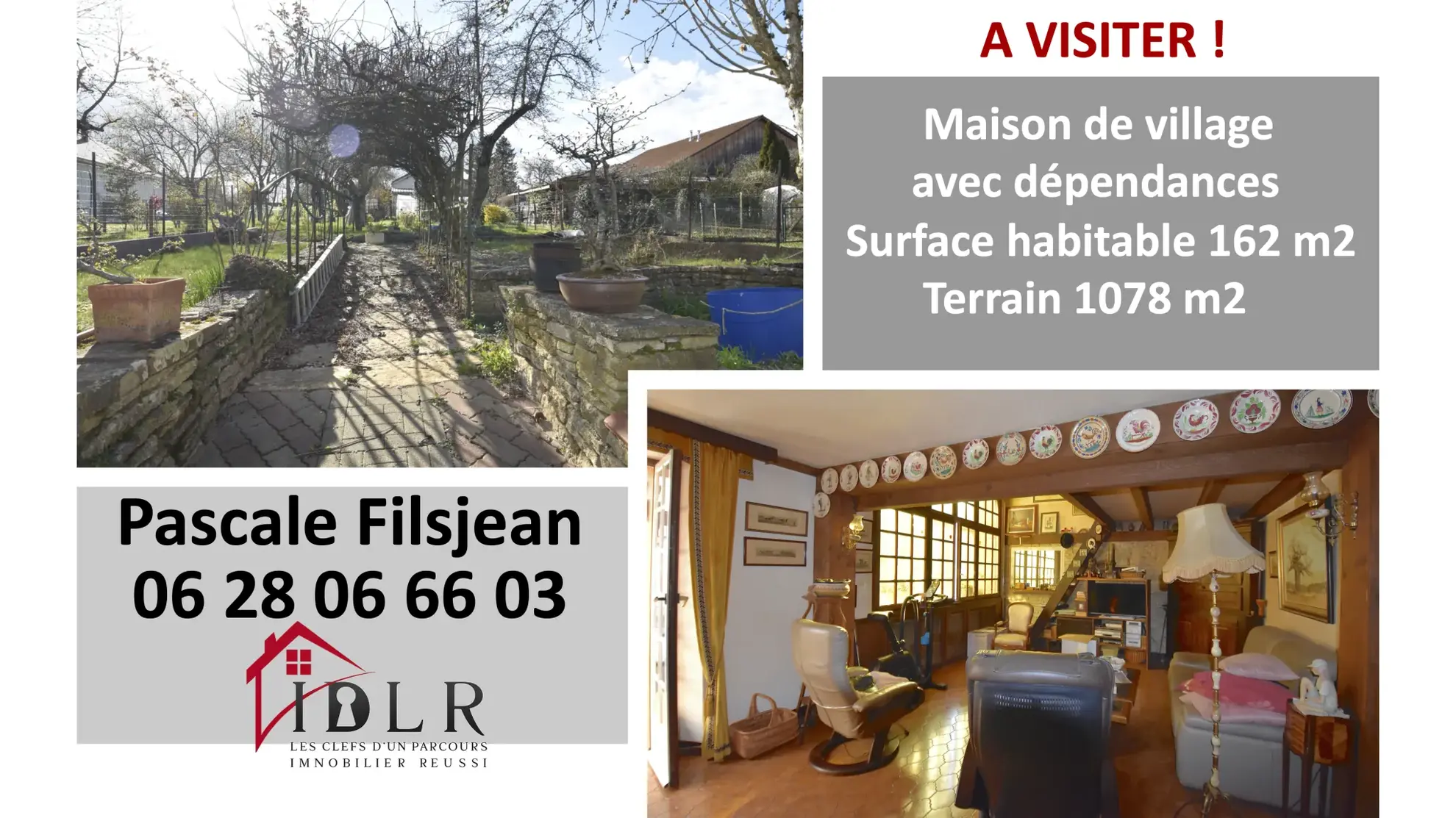 Charmante maison de village de 162 m² avec terrain à Desandans proche Montbéliard et Belfort