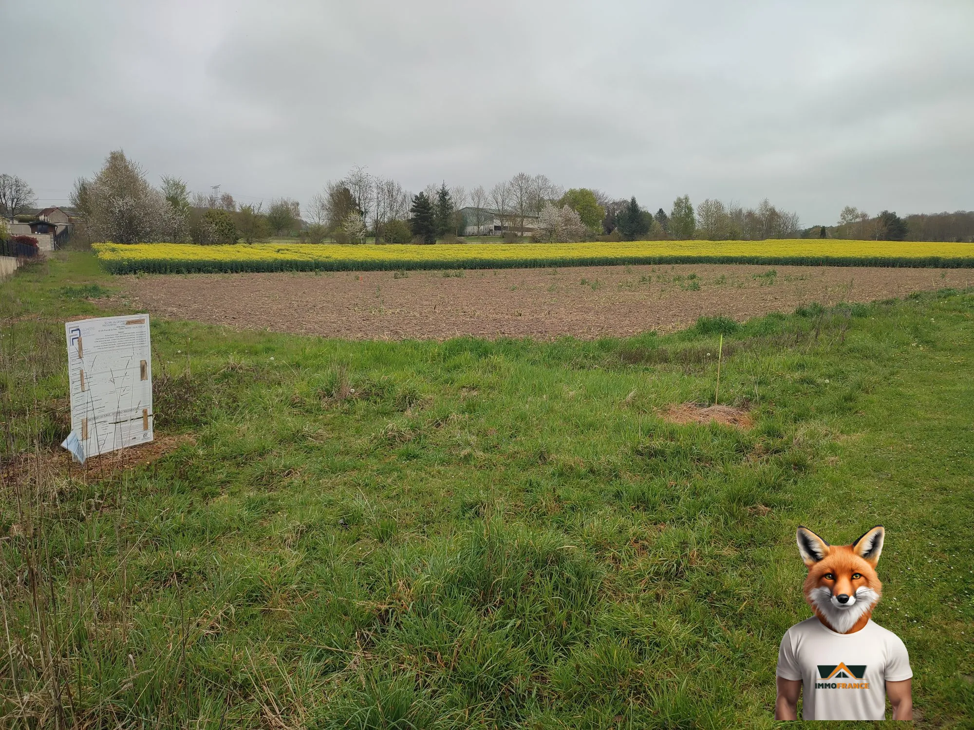 Terrain à bâtir de 900 m² à Saint Aubin – Certificat positif et étude effectuée