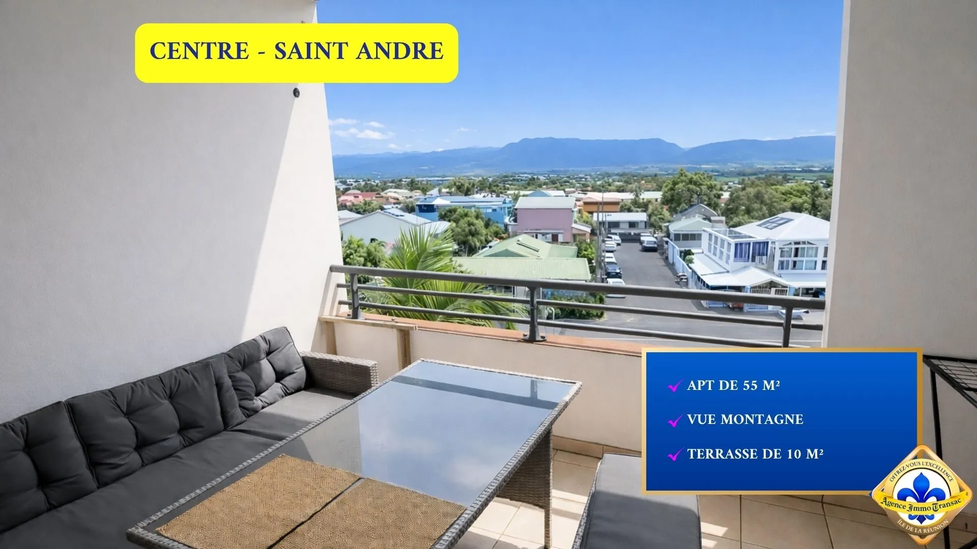 Appartement T2 avec terrasse à Saint-André - Prix attractif 