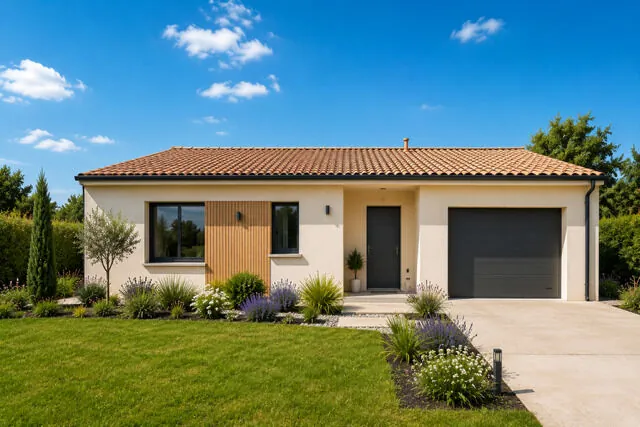Maison neuve de 85 m² avec garage sur terrain à Saint-Clar-de-Rivière