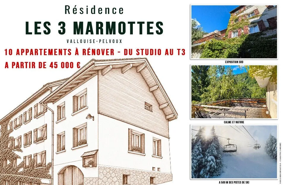 Appartements à rénover à Vallouise-Pelvoux dès 45 000 euros