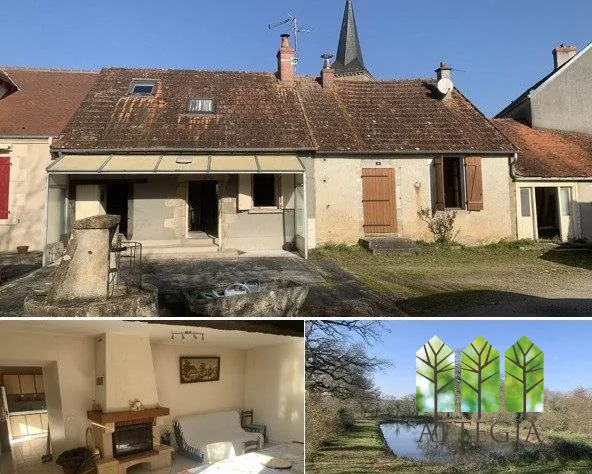 Maison de village avec étangs et potentiel de gîte à Chassignolles
