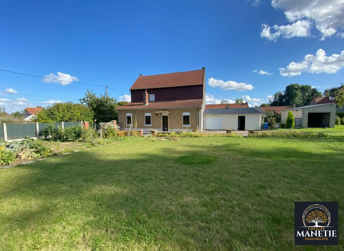 Maison individuelle à rénover à 15 min d'Arras, grand jardin, 3 chambres